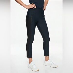 Athleta Stellar High Rise Crop Travel Black Ankle-Length Pants